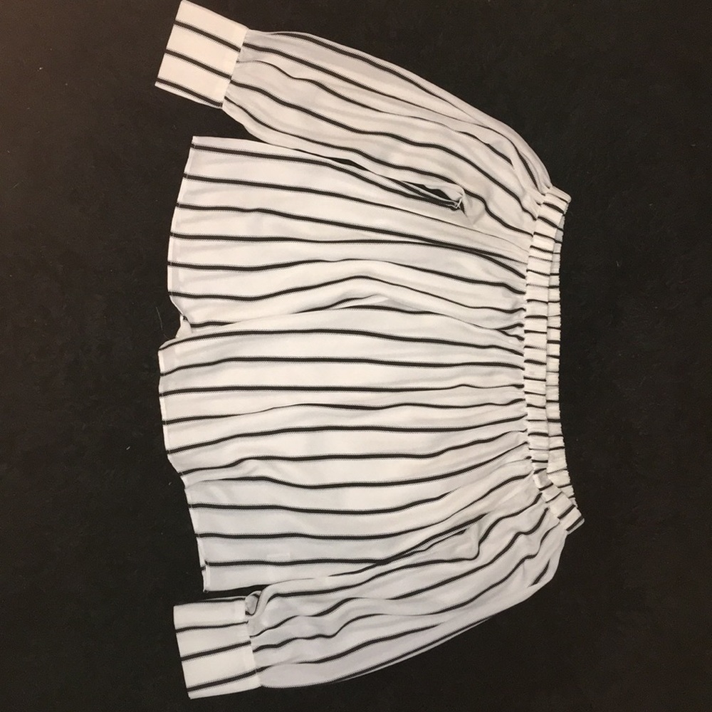 Off the shoulder blouse.